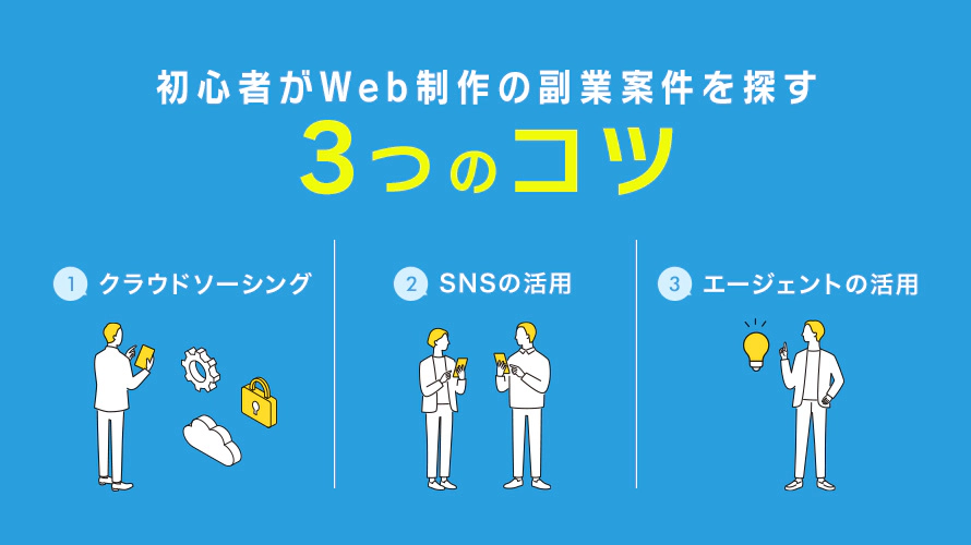 初心者がWeb制作の副業案件を探すコツ