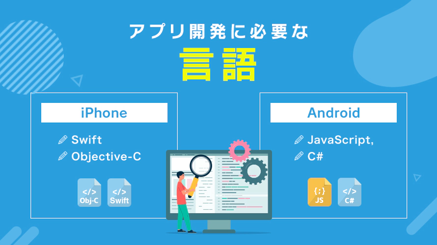 アプリ開発に必要な言語