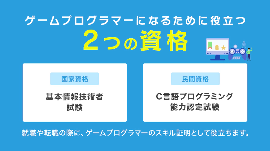 ゲームプログラマーになるために役立つ資格
