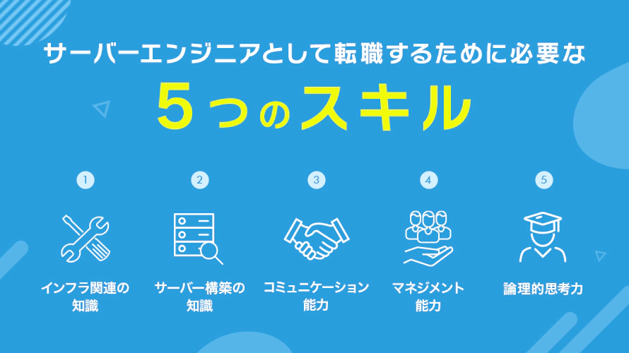 サーバーエンジニアとして転職するために必要な5つのスキル
