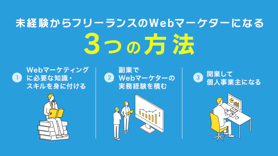 未経験からフリーランスのWebマーケターになる3つの方法
