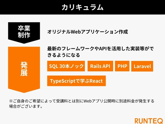 【オンライン】Webエンジニア転職コース（Ruby on Rails専攻）：RUNTEQ（ランテック）
